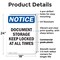 Signmission Document Storage Keep Locked At, 18 in W x Rectangle, Plastic OS-2PACK-NS-P-1824-V-11426 - alternate 5